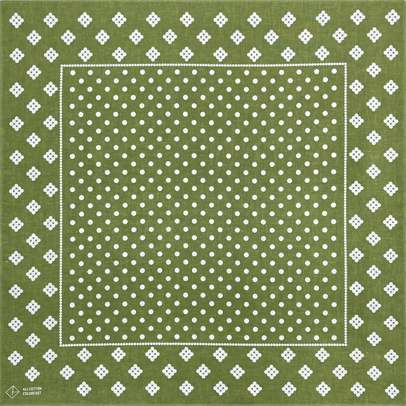 Hip Hop Olive Green Cotton Square Scarf Sailor Bandana Scarf Anchor Print Headband Paisley Gifts Unisex bandana headscarf cotton bandana multifunctional bandana