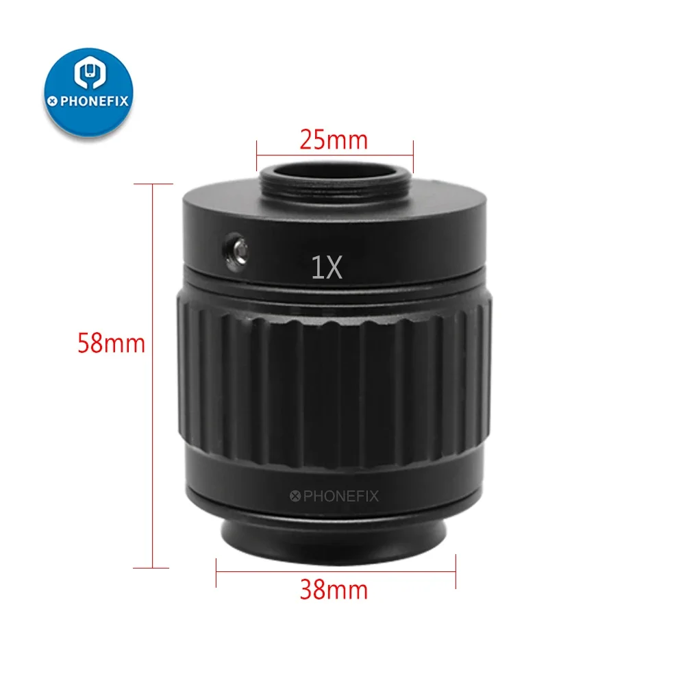 Microscope Adapter C Mount Adapters Lens 1X 0.35X 0.5X CTV For Trinocular Stereo Microscope 38MM Interface Microscopio Camera