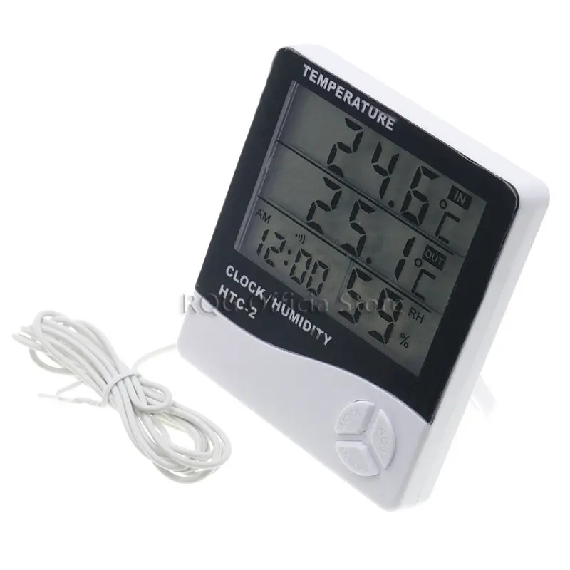 HTC-2 Digital Temperature Humidity Meter with Clock Price in