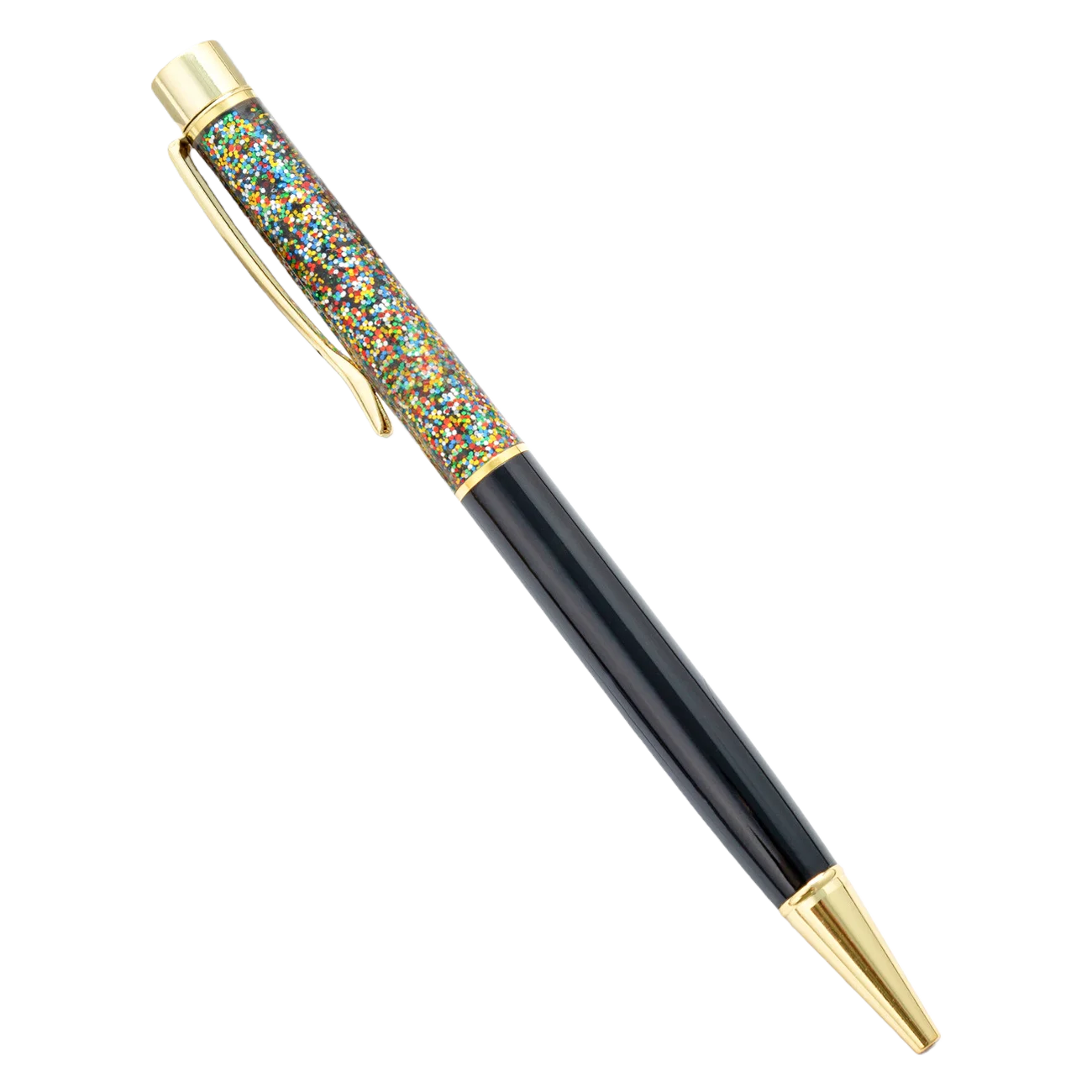 Vibrant Oil Gold Quicksand Luxury Ballpoint Pen - Premium Rotating Metal Design, 1.0mm Tip for School and Office Use