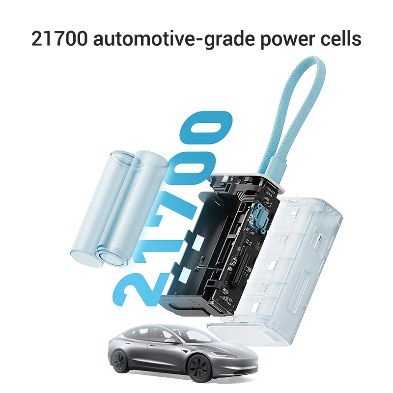 CUKTECH Power Bank 10000 33W MAX Output Built-in Cable PD PPS UFCS Fast Charging For iPhone 16 Xiaomi 15 Samsung 5
