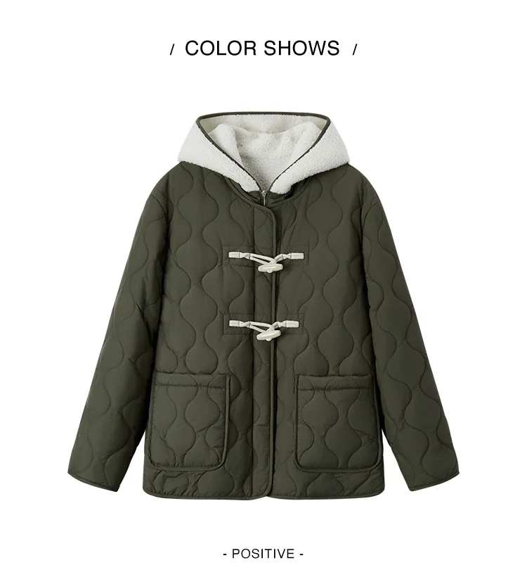 Chaqueta de algodón para mujer, chaleco de lana de cordero de imitación, impermeable, ligera, de algodón, conjunto de dos piezas para invierno.