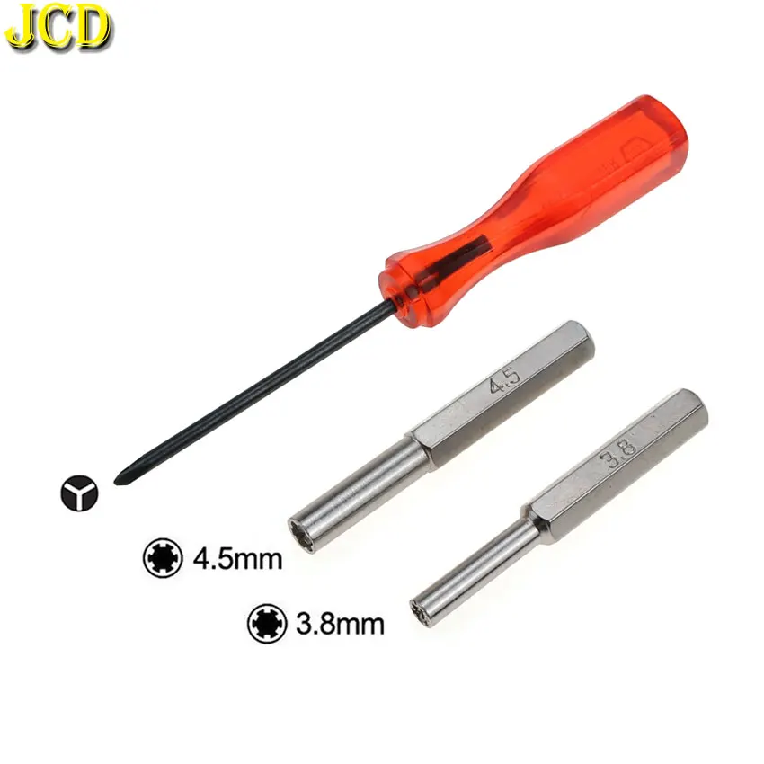 Sicherheits-Schraubendreher-Bit-Set, Gaming-Zubehör, 3,8 mm / 4,5 mm / Y-Schraubendreher-Werkzeug, offene Patronen für N64/SF-C/GB/NES/NG-C/SNES