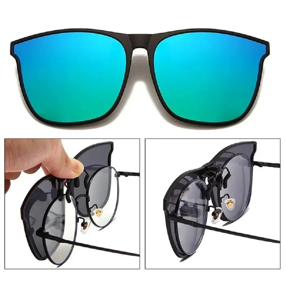 Polarized Clip On Sunglasses Men Women Photochromic Car Driver Goggles Night Vision Glasses Anti Glare Vintage Eyeglasses driving glasses photochromic sunglasses night vision sunglasses anti glare sunglasses polarized sunglasses vintage sunglasses