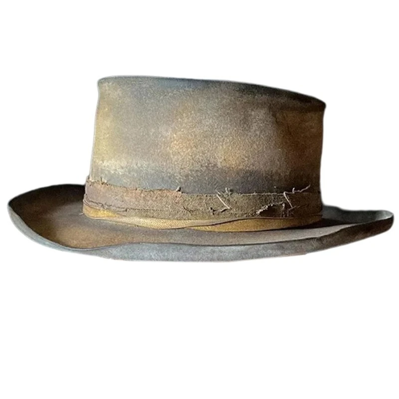 

Distress Wool Hat Adult Cosplay Panama Hat Party Headwear Halloween Costume Hat