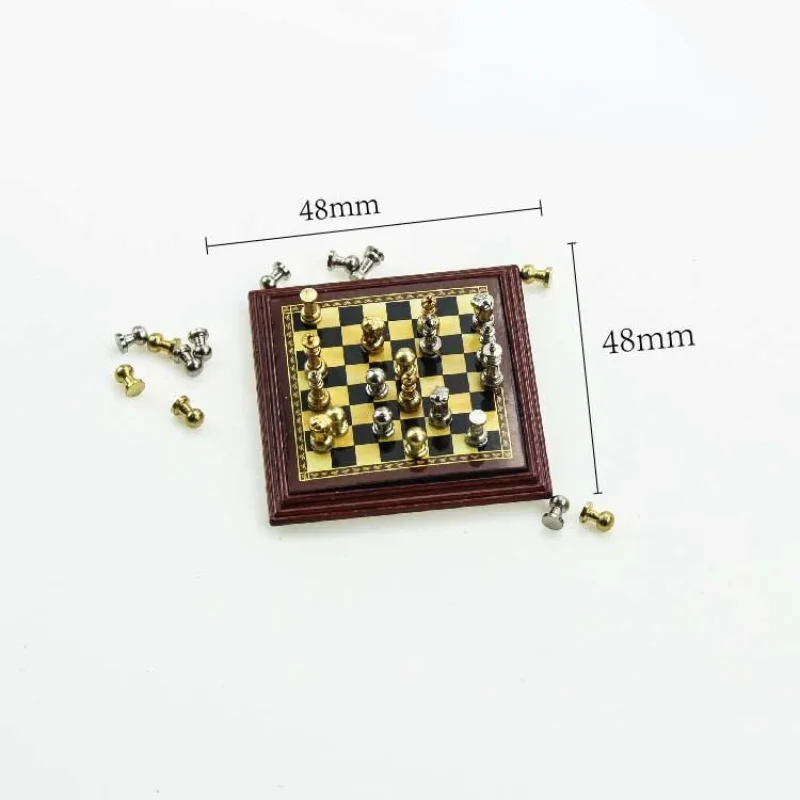 New Product Mini Chess with Magnetic Miniature Food Play Scene Model 1:12