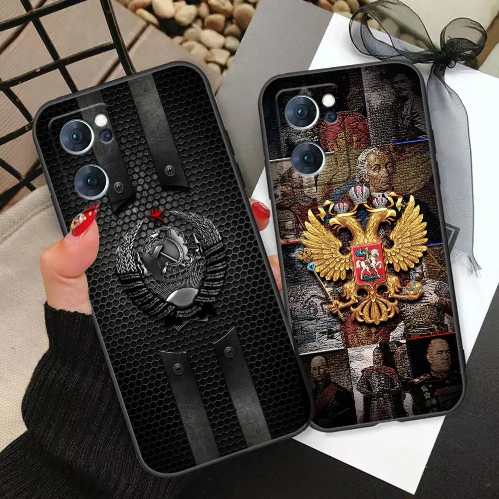 Custodia Vintage Ussr Cccp Badge Phone Funda Coque Per Oppo Realme X50 X7 Xt X 10 9 9I 8 8I 7 6 5 Pro Plus 5G Custodia Capa Shell Cover