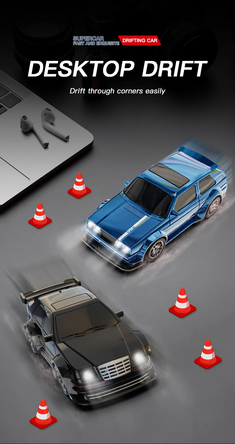 2025 1/43 2.4G High speed Drift Rc Car 4WD Remote Control Car Four Wheel Drive Radio Controlled Mini Racing Model Boy Toy Gift 