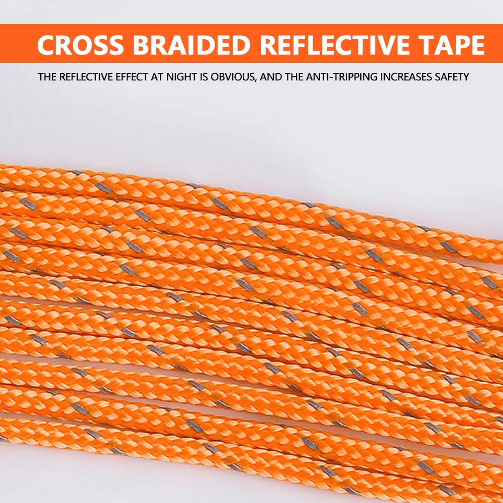 4m 4MM Reflective Guyline Tent Rope Multifunction Runners Guy Line Cord Paracord Outdoor Sports Camping Hiking Tent Accessories outdoor tent ropes camping tent accessories