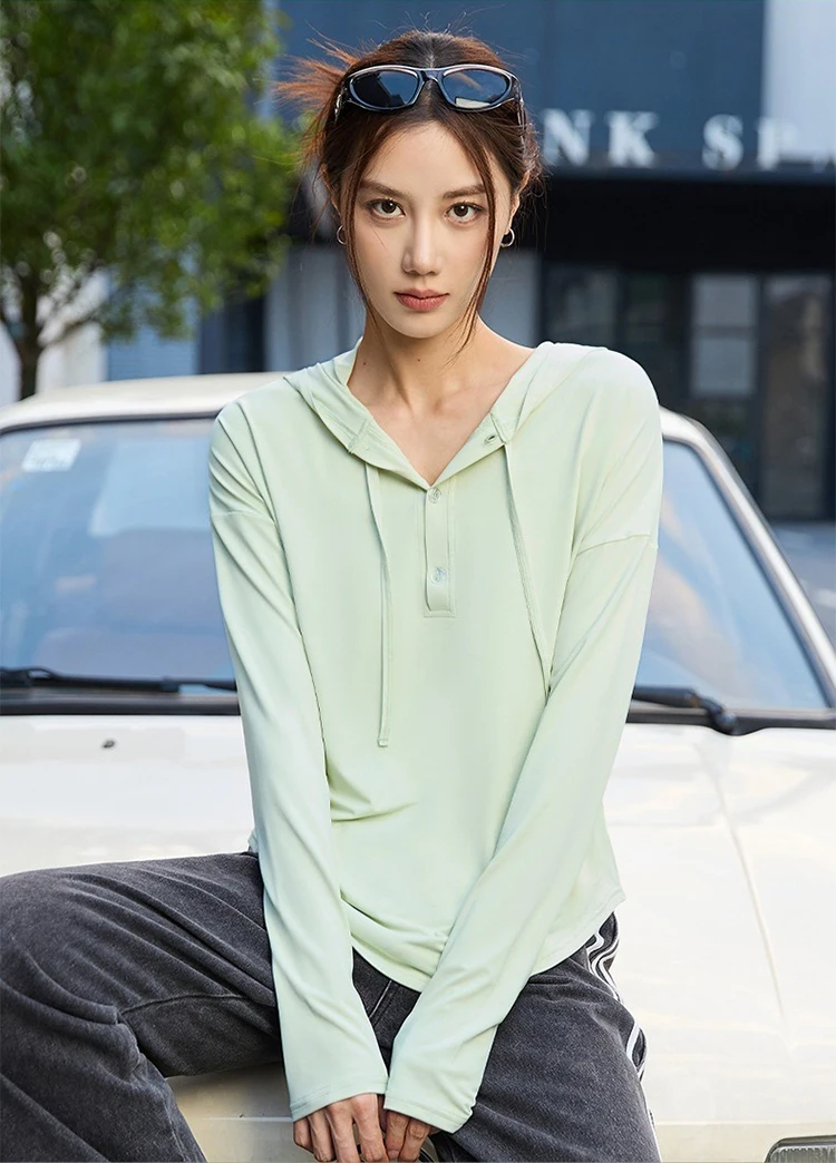 Quick-drying Nude Anti-ultraviolet Sports Top