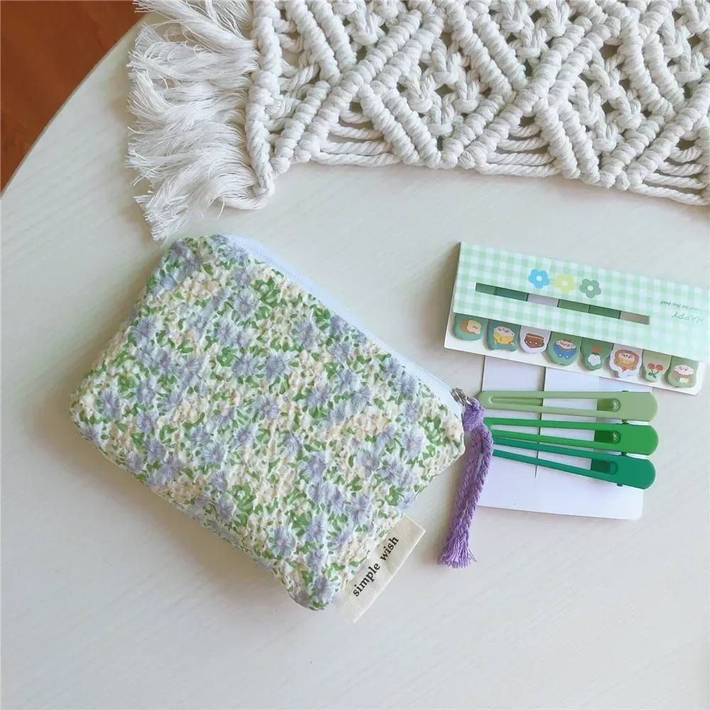 Makeup Organizer Cosmetic Bag Cosmetic Storage Bag Makeup Bag Cosmetic Case Small Cosmetic Make Up Bag Mini Cotton Floral Organizer Bags for Women Lipstick Makeup Case Children Purse Coin Pouch