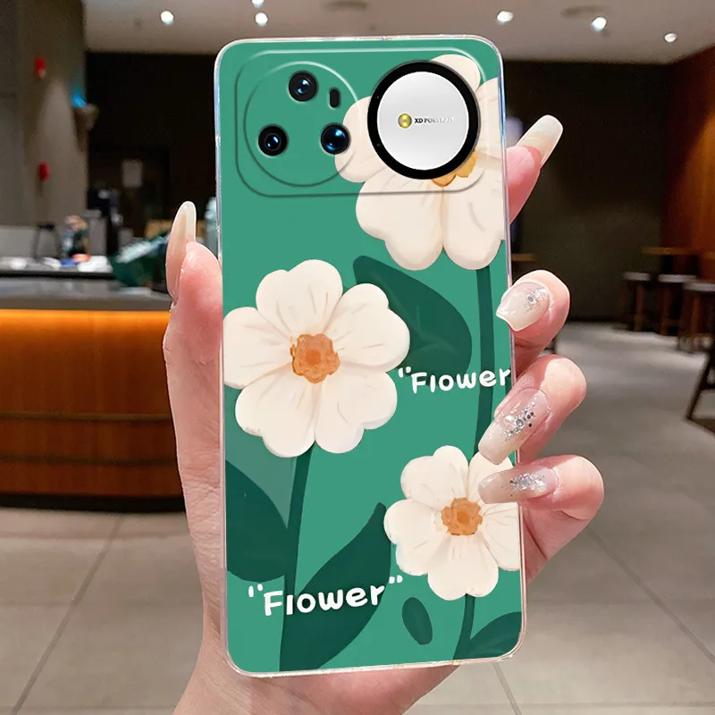Clear Luxury Fashion Butterfly Flowers Soft TPU Phone Case