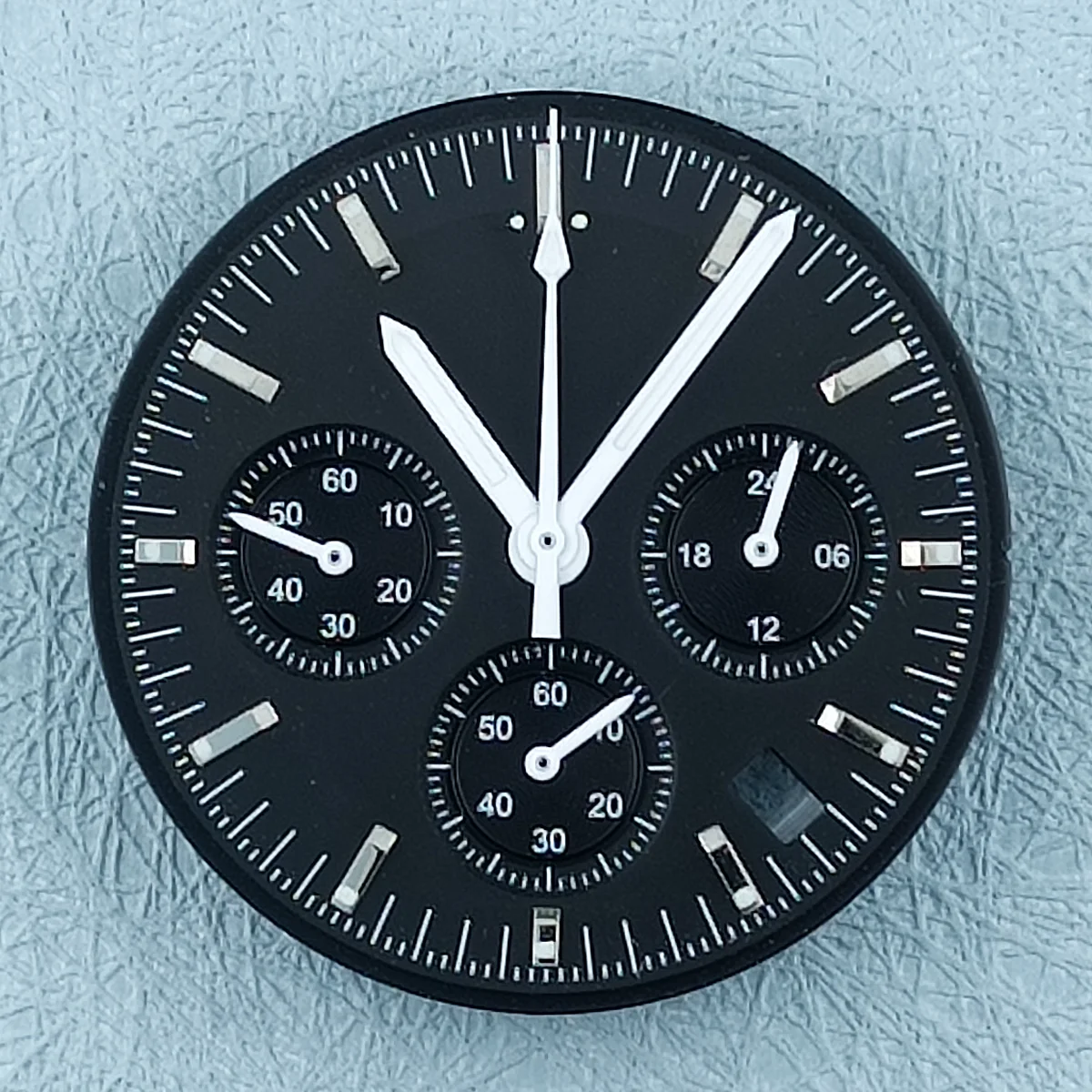32.5mm VK Watch Dial for VK Quartz 63 Movement 6 Hands Watch Parts C3 Green Luminous Chronograph Face Customizable
