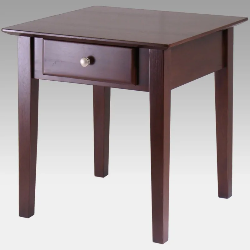 

Wood Rochester Shaker Legs End Table, Walnut Finish