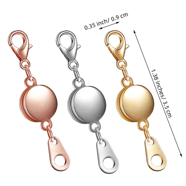 1/2/5pcs Round Magnetic Necklace Clasps Closures Bracelet Extender For  Woman Bracelet Jewelry Necklace Making Gold Silver - Jewelry Findings &  Components - AliExpress