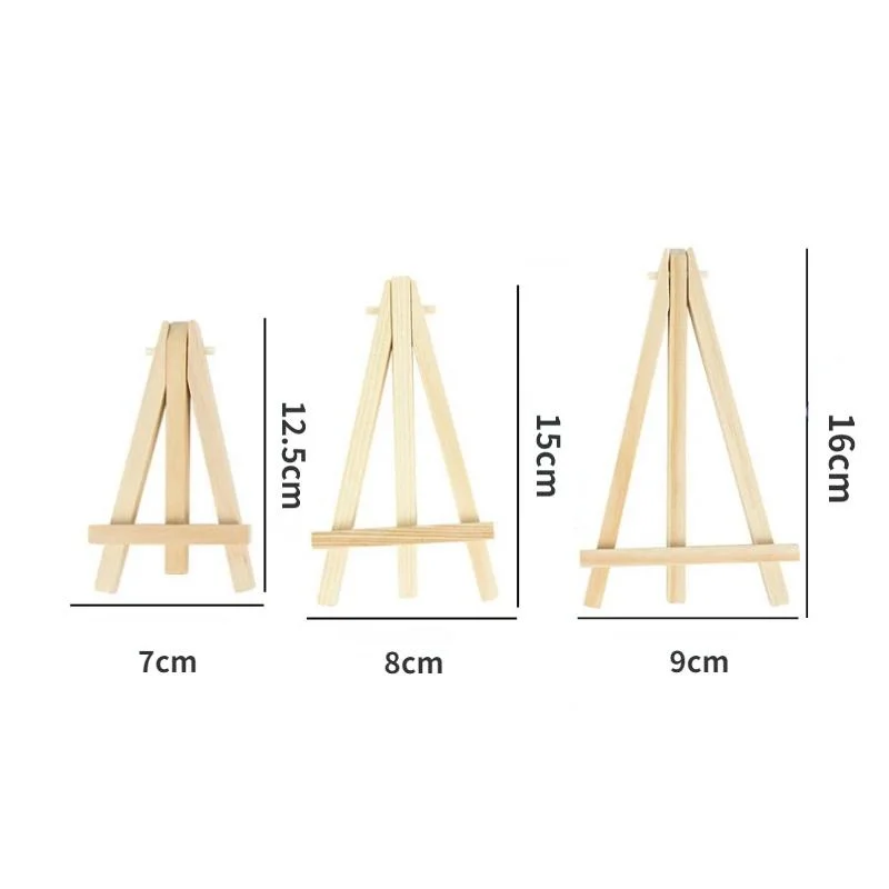 Sketch Easel Wooden Easel Wood Table Easel 10Pcs Wood Mini Triangle Wedding Table Card Stand Display Holder