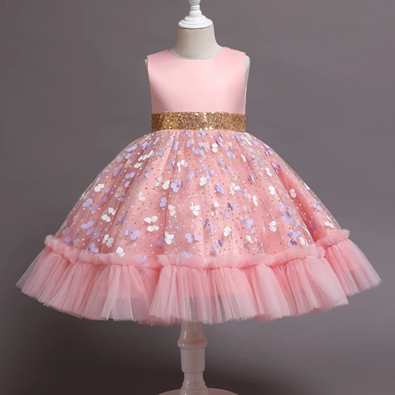 Kids Pearl Cake Princess Dress Girls Dresses For Wedding Evening Party Embroidery Flower Girl Dress Girl Clothes girls dress princess costume
