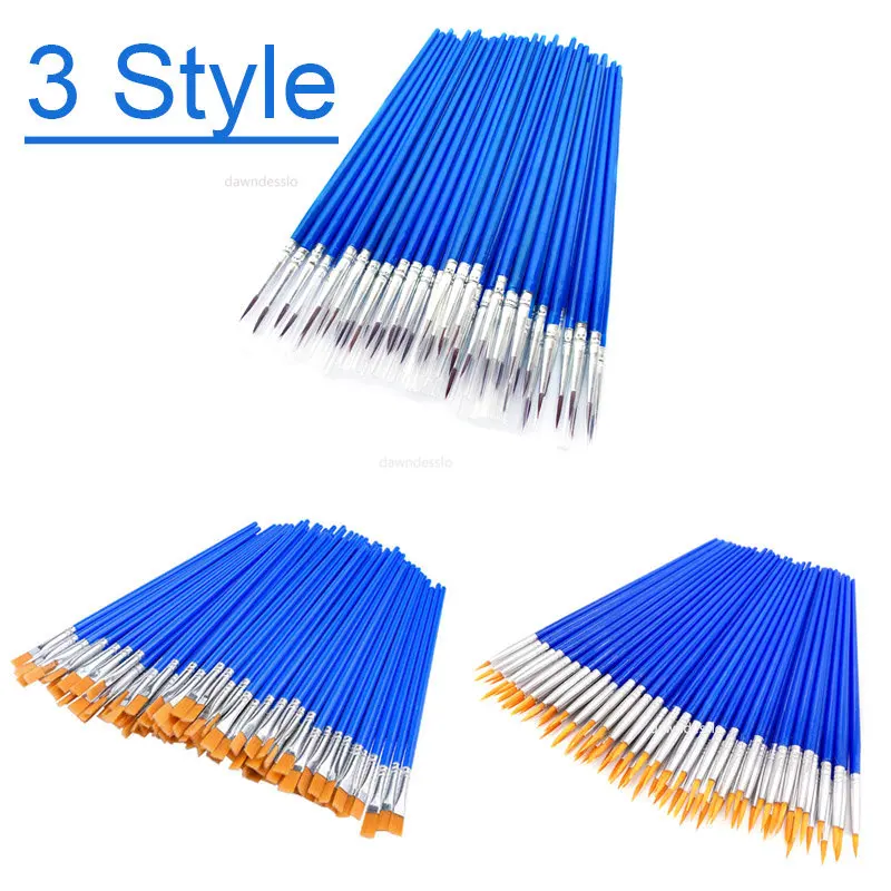 50 PCS Paint Brush Small Brushes Volume For Painting Detail Essential Props For Painting Art  artist accessories Stationery