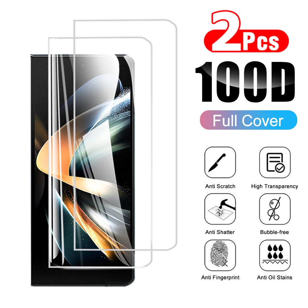 2PCS 100D Tempered Glass For Samsung Galaxy Z Fold 4 Screen Protector