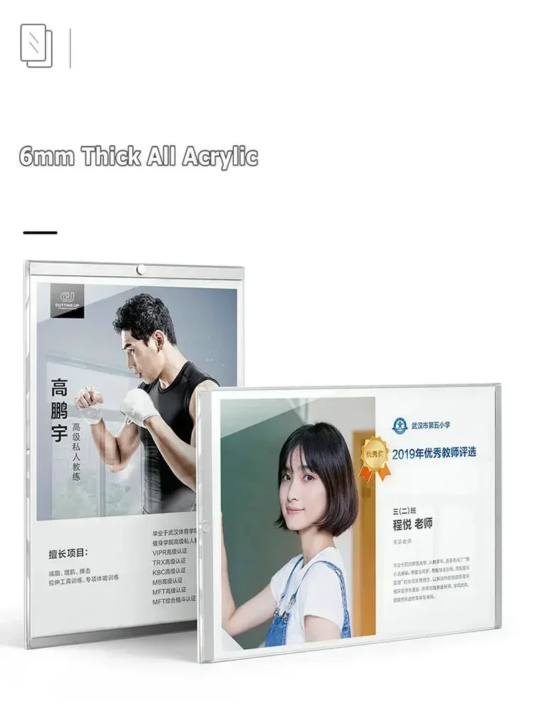Frame School Board Acrylic Magnetic Simple Office Style Bulletin Wall Vision Classroom