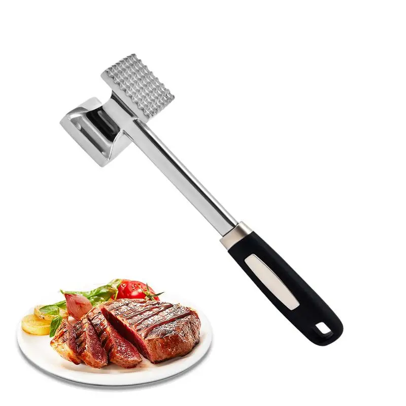 

Stainless Steel Meat Tenderizer Dual Side Meat Pounder Flattener Kitchen Tools And Gadgets for Tenderizing Steak Beef and Fish