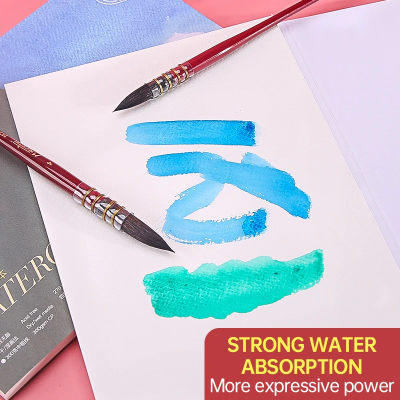 Potentate 300g Watercolor Paper 100% Cotton Watercolor Sketchbook 32K 16K 8K Cold Hot Press Paper for Painting Art Supplies 6