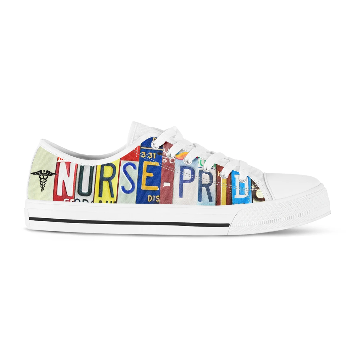 License Plate Nurse Pride Women Shoes New Retro Lowtop Sneakers Shoes Canvas Round Toe Causal Flat Shoes Zapatos