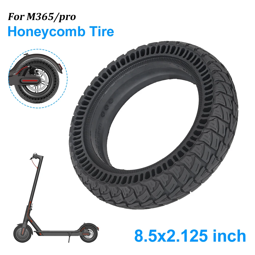 

8.5x2.125-inch Electric Scooter Solid Tire Front Rear Wheel Replacement for M365/Pro Electric Scooter Explosion Proof Solid Tire