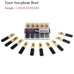10pcs Saxophone Reed Set with Strength 1.5/2.0/2.5/3.0/3.5/4.0 Eb Tone for Tenor Sax Reed 40g Music Sheet Tenor Brass Alto Reed
