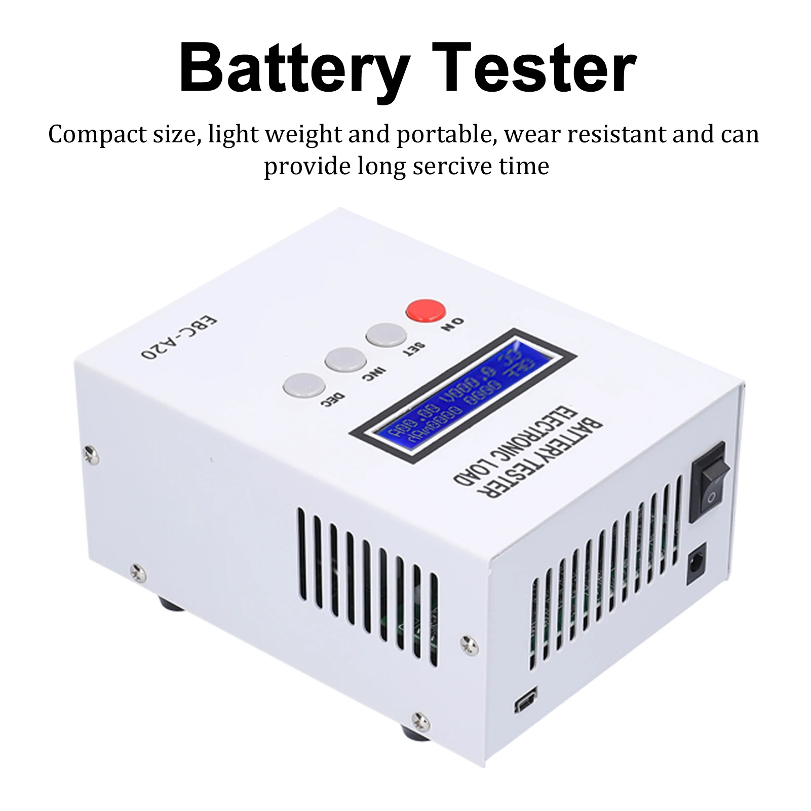EBC-A20 4-Wire Battery Tester 30V 20A 85W Lithium Leadacid Battery Capacity Test