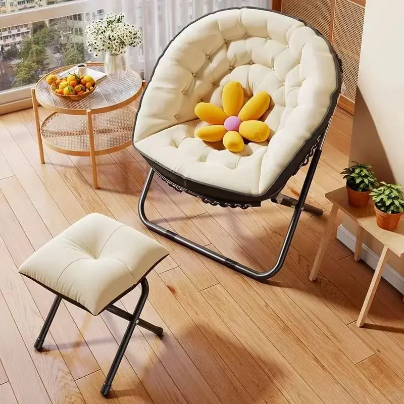 

Leisure sun chair, folding backrest leisure chair, dormitory lazy balcony lounge chair