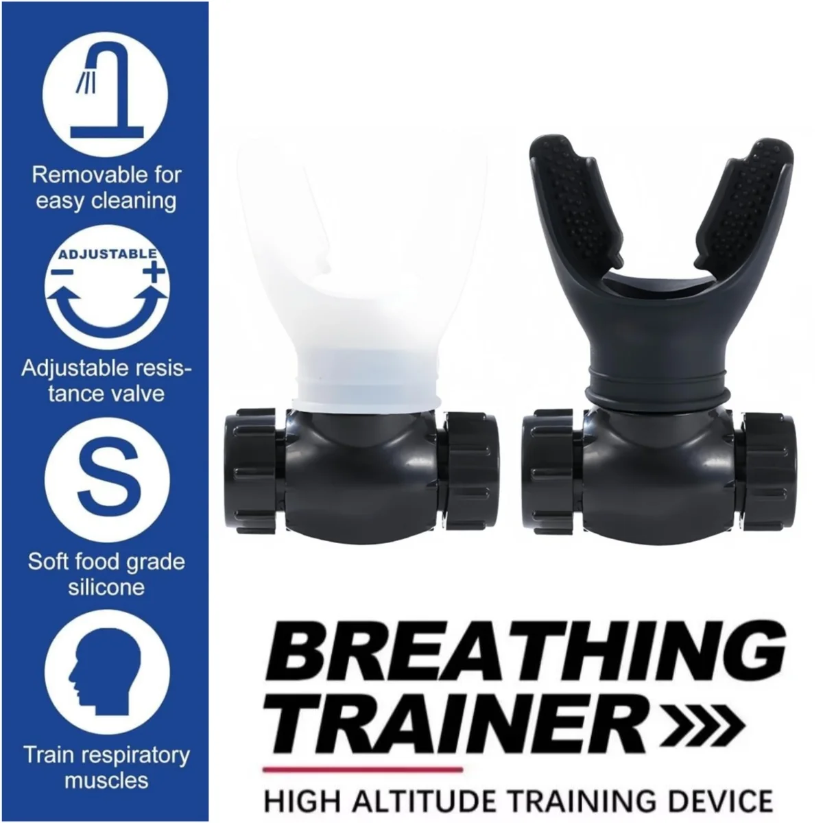 Portable Bite Lung Obstruction Function Improvement Respiratory Capacity Training Device Exercise Training Device breathing exerciser breathing trainer
