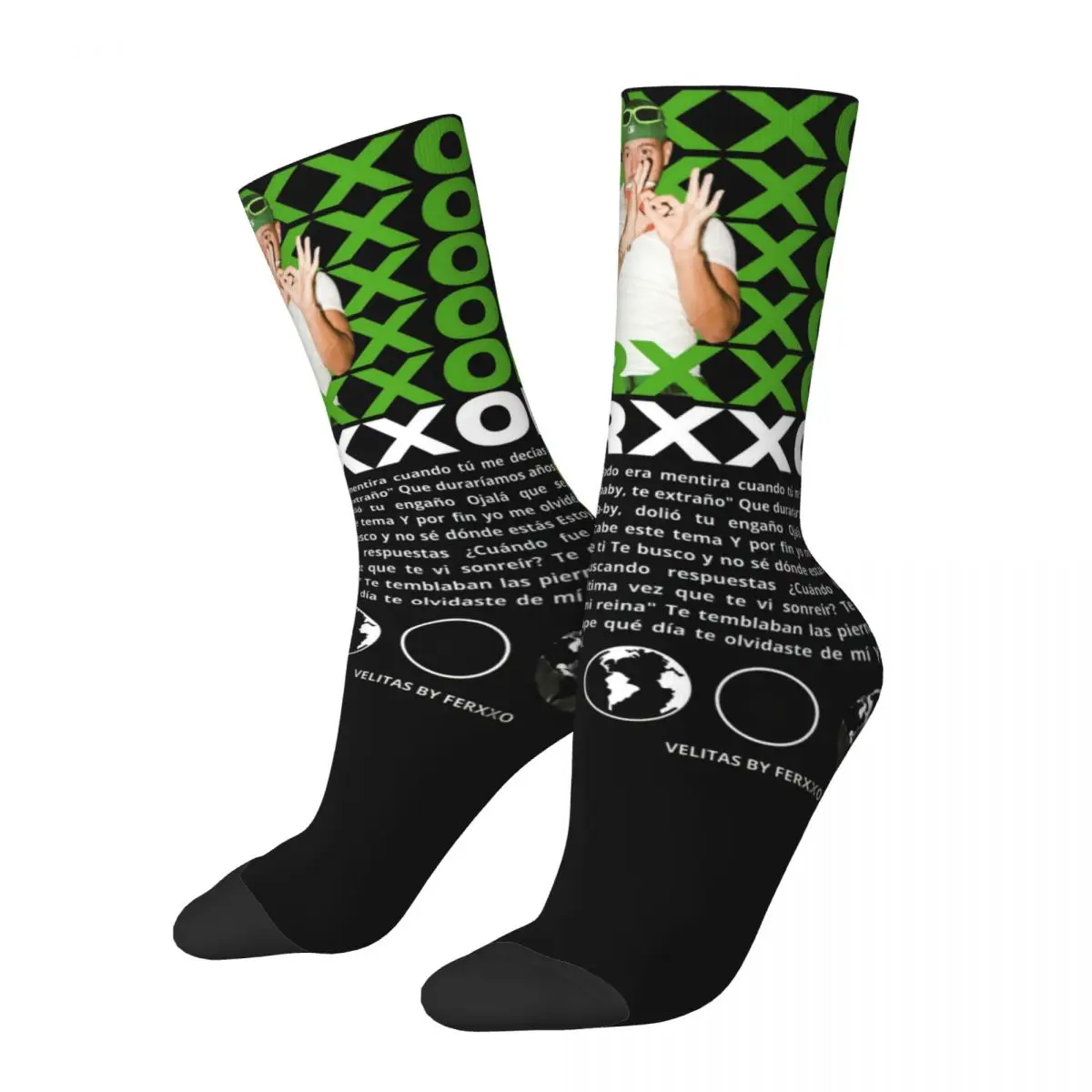 

Unisex Feid Ferxxo Cool Tour 2024 Socks Cotton Casual Rapper Concert Socks Novelty Stuff Middle TubeSocks Wonderful Gifts