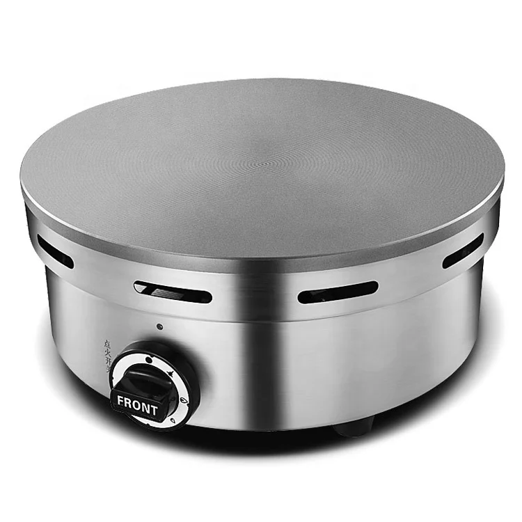 Snack Food Equipment Single Hotplate 40CM Gas Crepe Maker Machine