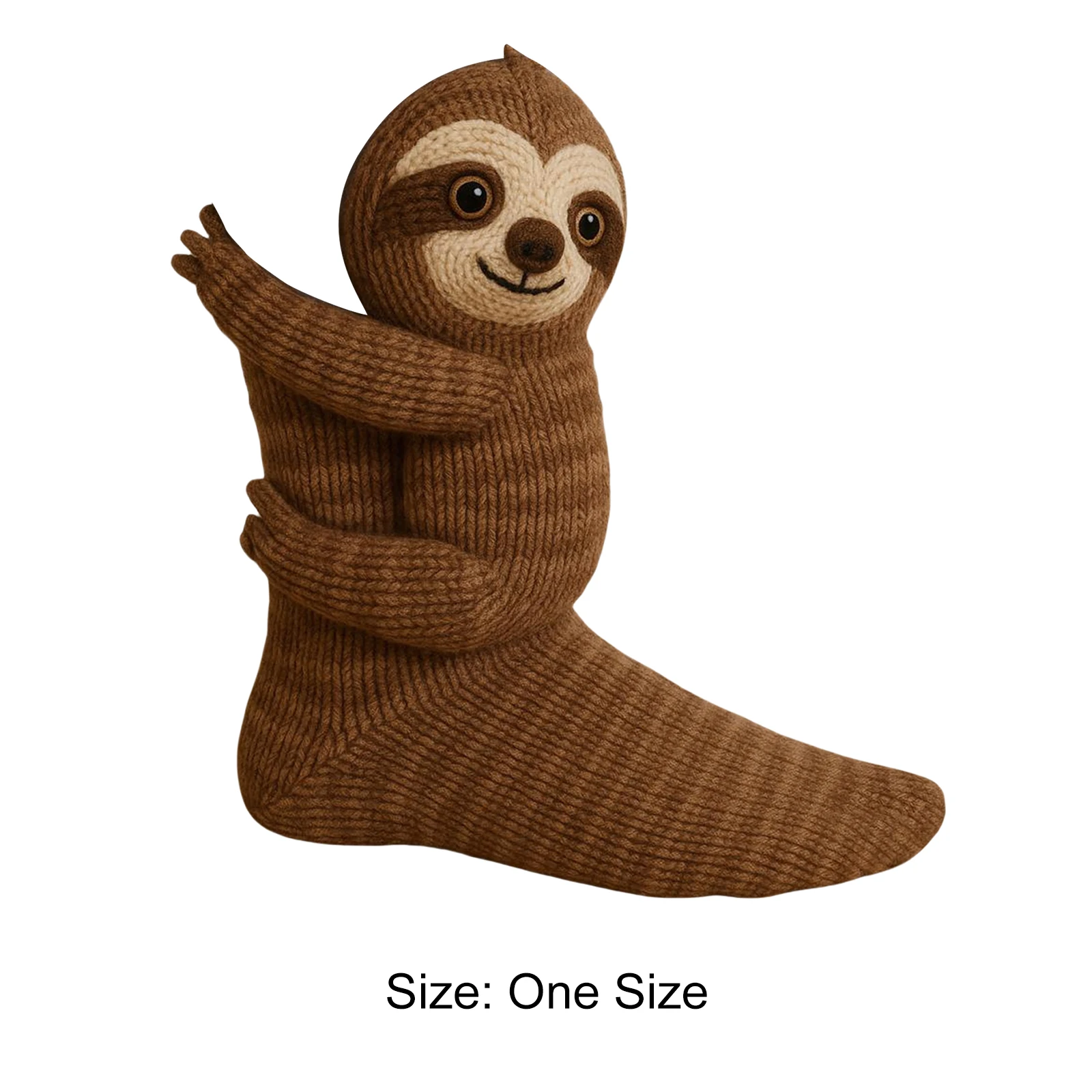 1 Pair Crochet Animal Slipper Socks Handmade 3D Knitted Thermal Boot Socks Cotton Home Sleeping Socks for Women Girl Xmas Gifts