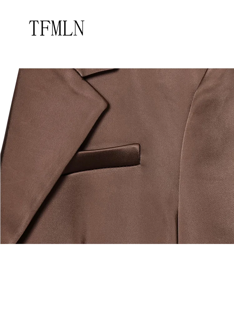 Elegan 2026 New Women Single Button Blazer Pant Suits Office Lady Notched Backless Coats Straight Long Pant Causal Outfits