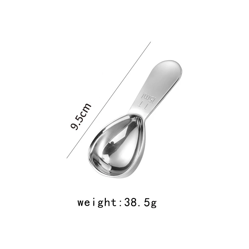 Premium Ergonomic Stainless Steel Coffee Scoops - 1 & 2 Tablespoon Options