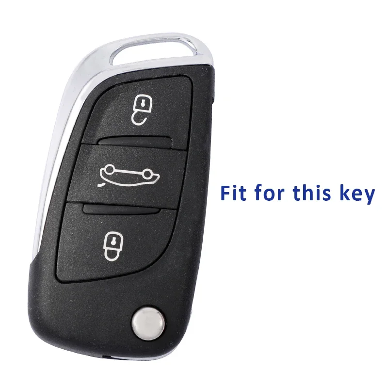 Soft TPU 3-Button Car Key Full Cover - Premium Auto Key Shell Accessories