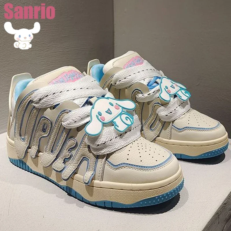 

Sanrio Hello Kitty Kuromi Cinnamoroll Kawaii Cartoon Sneakers Students Cute New Fashion Casual Shoes Fall Winter Board Shoes