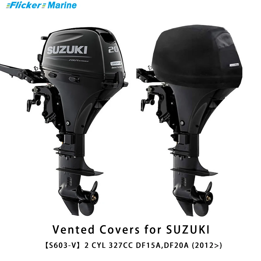 Flickermarine Ventilation Covers for Suzuki 20hp Outboard Engines DF15A,DF20A(2012)