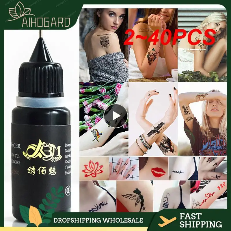 

2~40PCS Colors 10ml Juice Tattoo Cream Tattoo Gel Safe Waterproof Long Lasting Natural Oxidation Of Juice Tattoo Cream