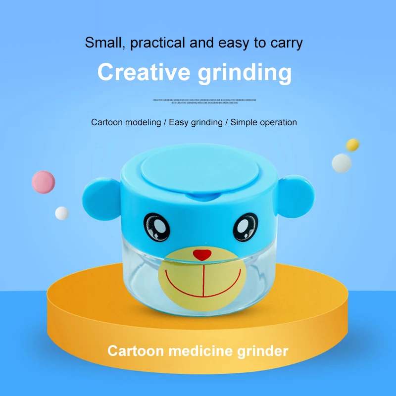 Grinder Per Pillole Cute Kids Adult Pill Tablets Crusher Pill Box Dispenser Portatile Organizer Per Scatole Di Immagazzinaggio Di Farmaci