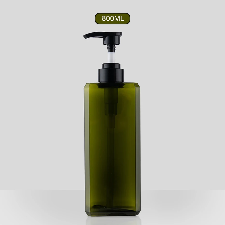 1000ml Square Refillable Pump Bottle for Shampoo, Conditioner, and Body Wash