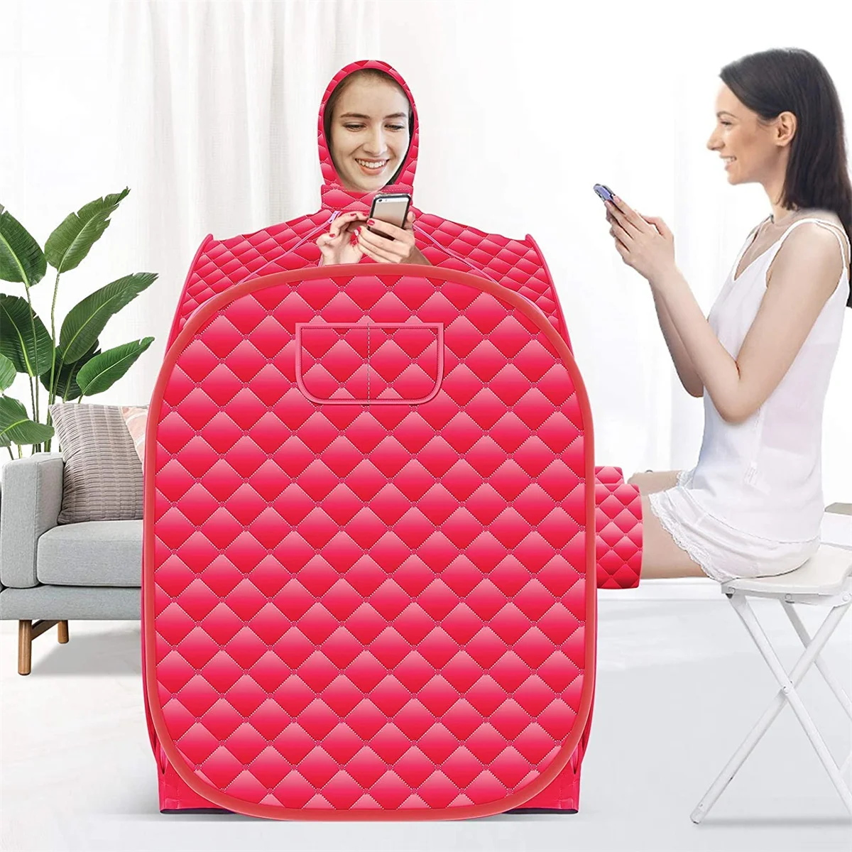 2.6L Folding Sauna Tent Portable Large Capacity Spa Room Bathtub Home