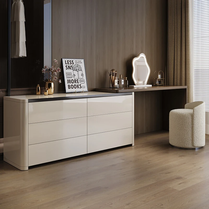 

Mordern Slim Dressers Extendable Table Top Corner Led Light Minimalist Dressers Bedroom Organizer Schmincktisch Home Furniture