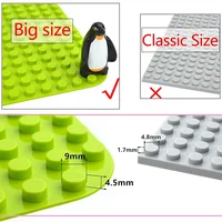 16x16 Dot Big Size BasePlate Brick Particles Plastic Plate Compatible Large Size Duploes Construction Building Block Leduo Toys 2