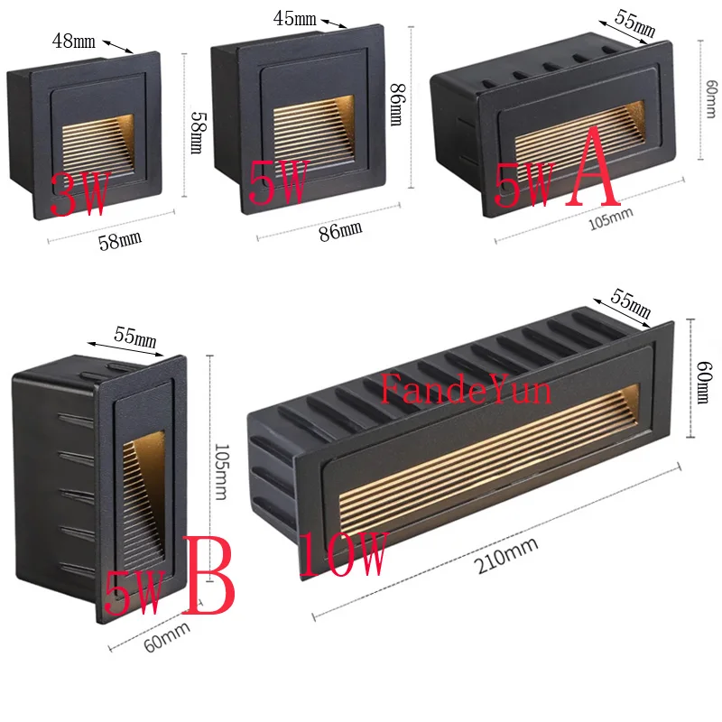 LED Wall Lamp Waterproof IP65 Led Embedded for Step&Stair Balcony Garden Porch Aisle Yard A85-265V 10W 5W Outdoor Lighting DC12V led light led wall lamp wall light