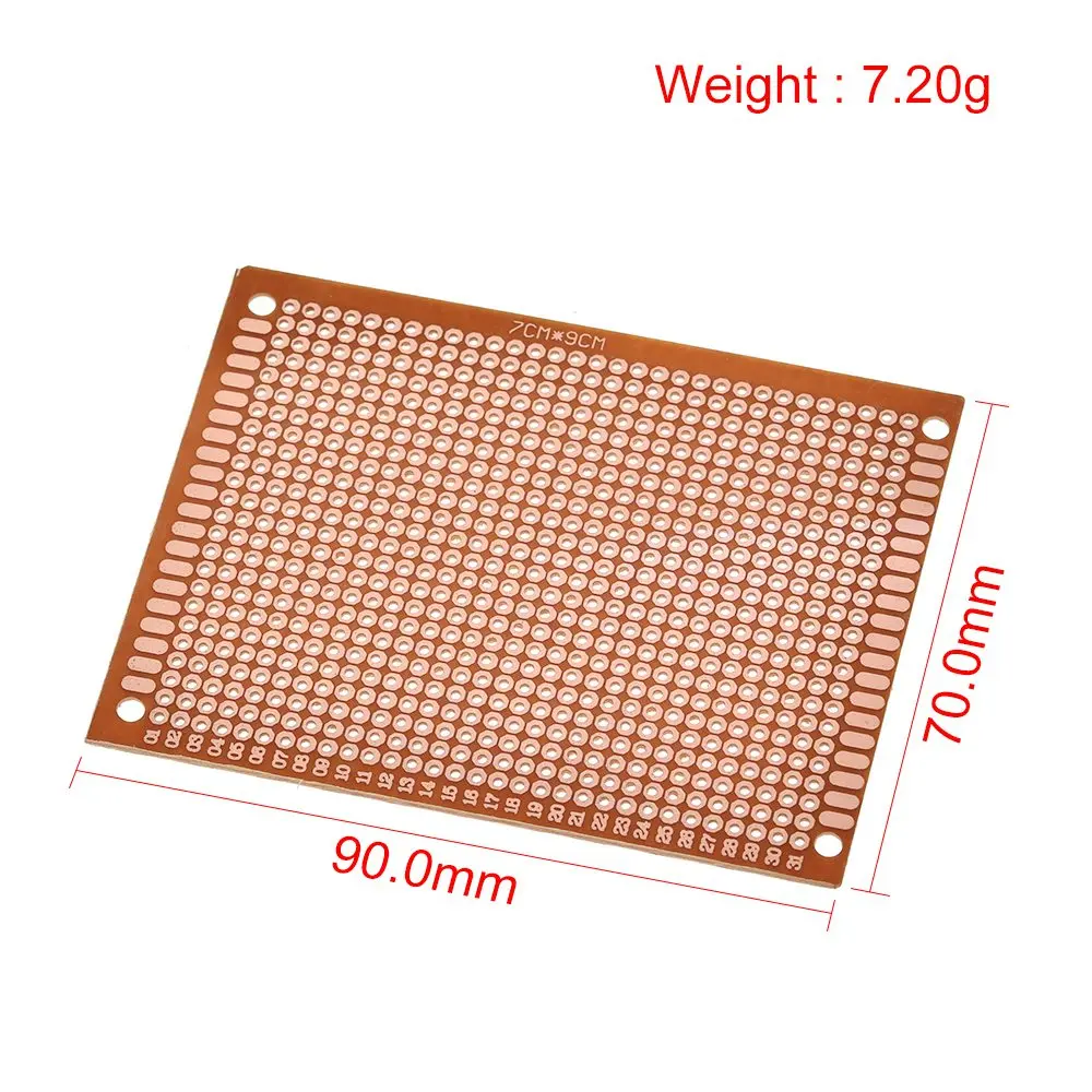 10pcs 7x9 7*9cm Single Side Prototype PCB Breadboard Universal Board Experimental Bakelite Copper Plate Circuirt Board Yellow printed circuit board