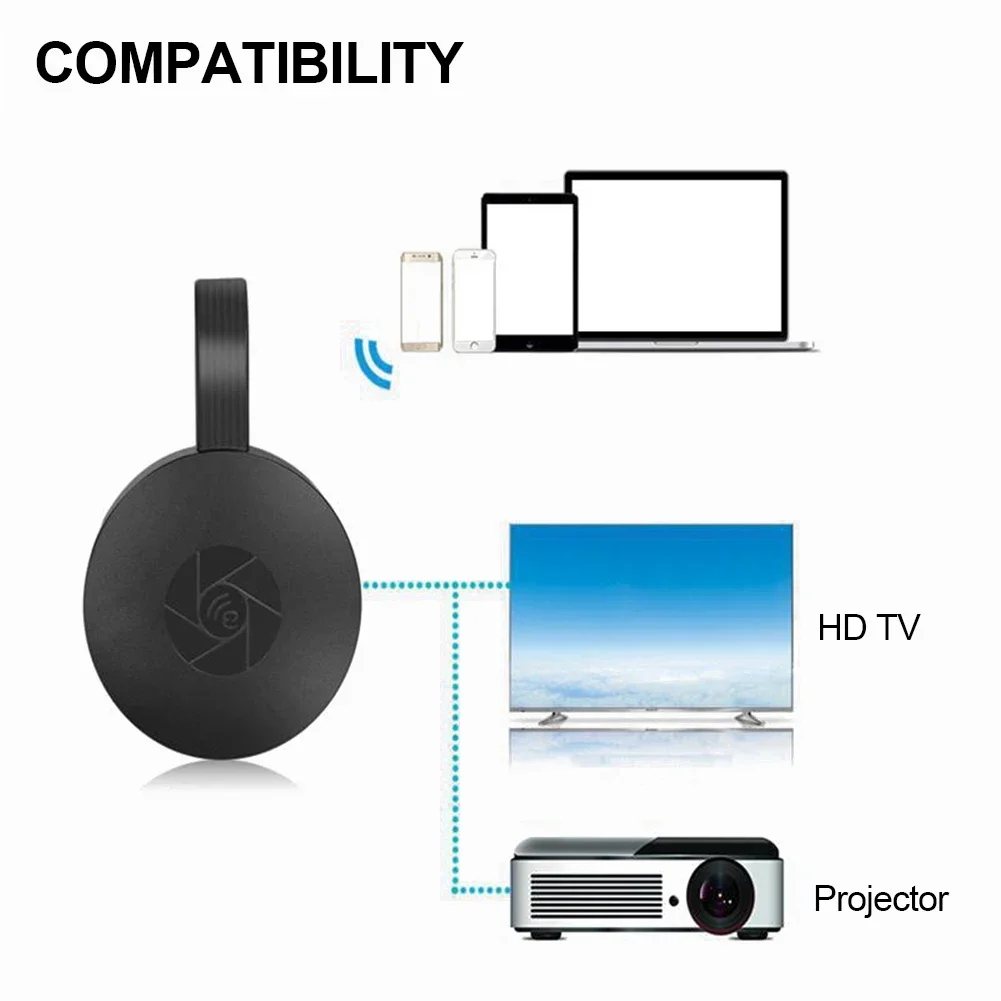 Mirroring HDMI wireless Dispositivo multiplo Telefono cellulare collegato alla TV HD 1080P Proiezione Computer Ipad WIFI Proiettore schermo live - immagine 4