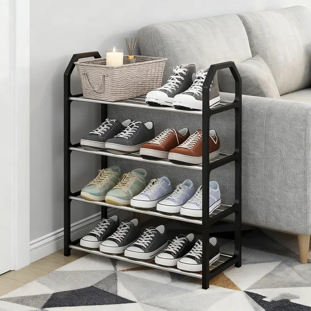 4-Tier Trapezoidal Shoe Rack Organizer 1